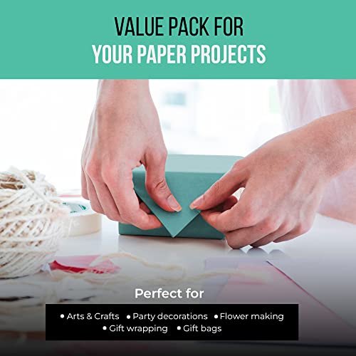 Ocean Tides Tissue Paper Gift Wrap | Acid-Free Tissue Paper For Gift Bags | 25 Assorted Colors | Gift Wrapping Paper Pack For Birthdays, Diy Crafts, Christmas | 100 Sheets | 15 X 20 Inches | #TOP3