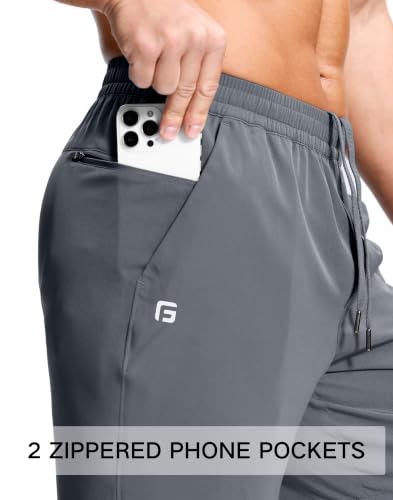 Image of GGJ Men's Lightweight Athletic Shorts with 2 Zipper Pockets 7 inch /9 inch /5 inch Gym Workout Running Quick Dry Tennis Shorts for Men