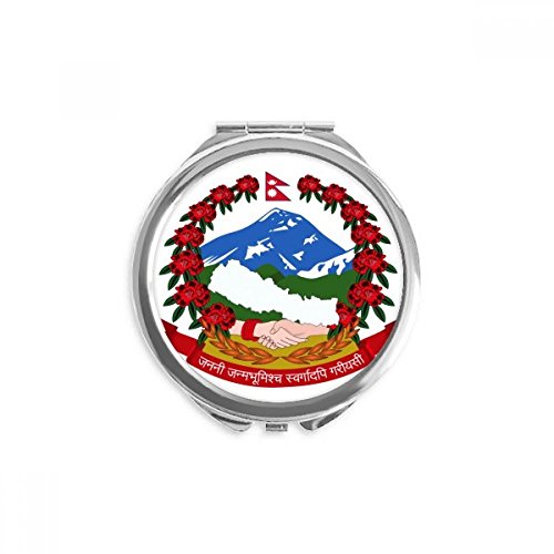 Miroir de maquillage de poche idée cadeau originale motif Népal