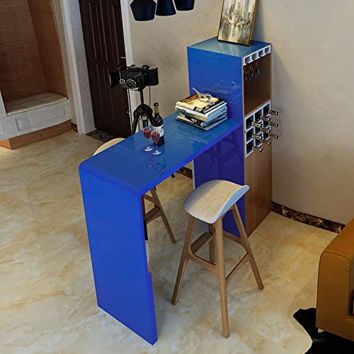 Image of HOME13 Dark Blue Glossy Wallpaper Peel & Stick Wallpaper Self - Adhesive Removable Vinyl Wallpaper for Kitchen Cabinet Furniture Countertop Waterproof Wallpaper (24x480 Inch)