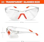 36 Packs Orange Safety Glasses for Men and Women - Clear Working Glasses and Goggles for Ultimate Eye Protection