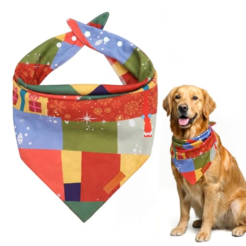 Dog Birthday Bandana Boy&Girl Carnival Party Dress Up, Adjustable with 3 Buttons,Classic Elegance Dog Scarf, Pet Bandanas Triangular for Large Dogs and Cats, Size L - image 1
