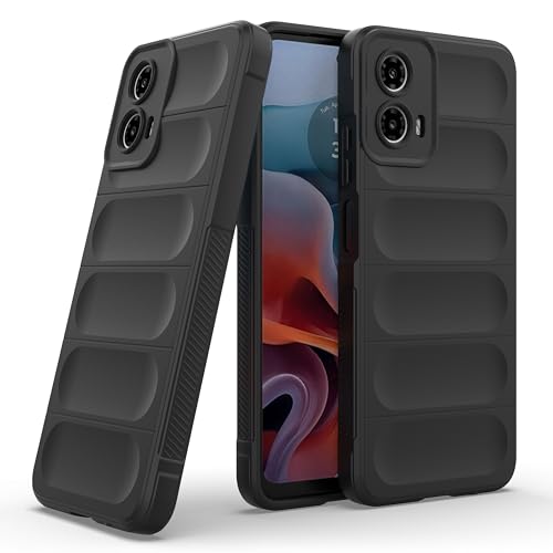 Image of amazon basics Back Case Cover for Motorola Moto G45 5G | Compatible for Motorola Moto G45 5G Back Cover | Liquid Silicon Magic Case with Camera Protection | Black
