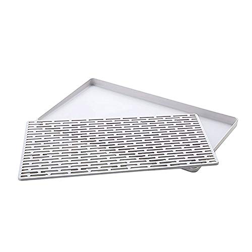 Dish Drying Rack with Drain Board Plastic Dish Drying Mat for Kitchen Sink Counter