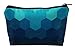 Produktbild Federmäppchen Kosmetiktasche Federtasche Stiftemappe Make Up Täschchen Full Print All Over Bag Fresh Blue heksagon [009]