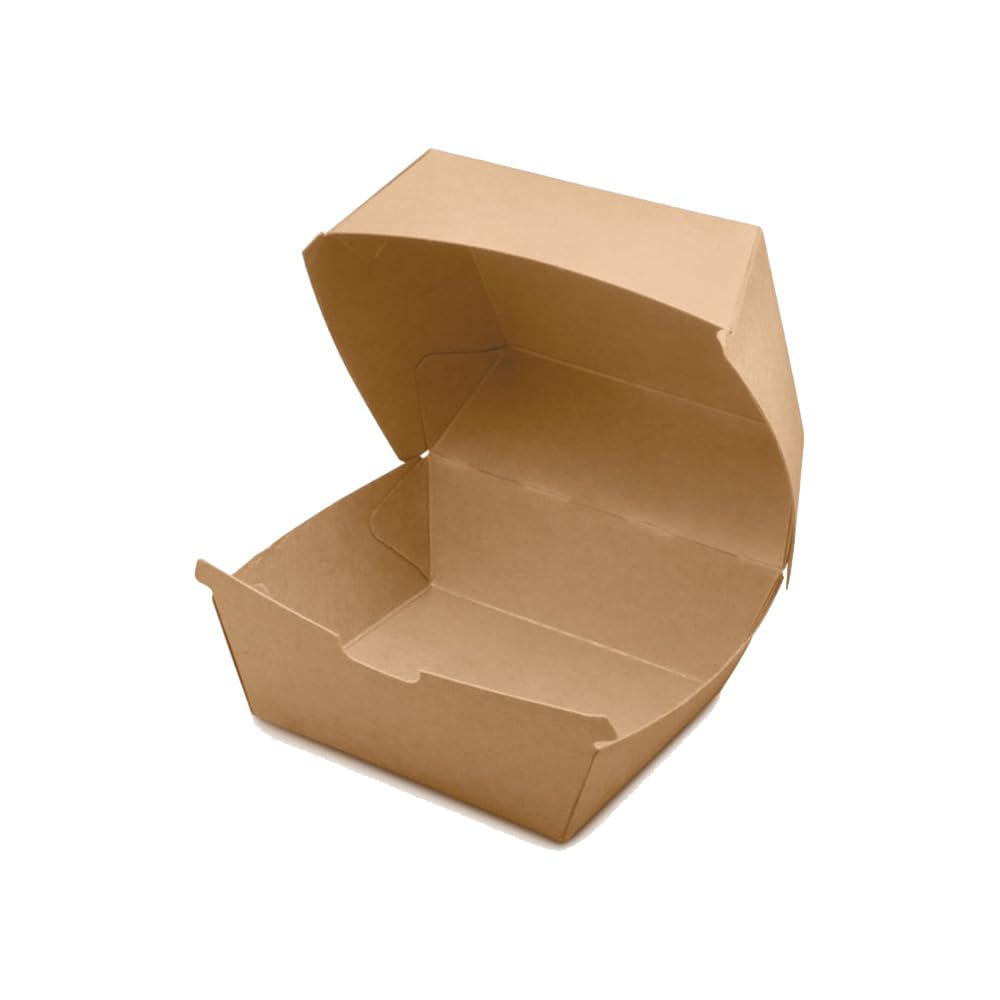 Générique Boites burger kraft brun S 10x10x7 cm (100)