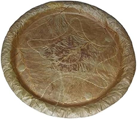 Natural Biodegradable Disposable SAL Leaf Plates | Eco Friendly | Wedding | Anniversary | Birthday | Party Events | Occasion - (Pack of 100)