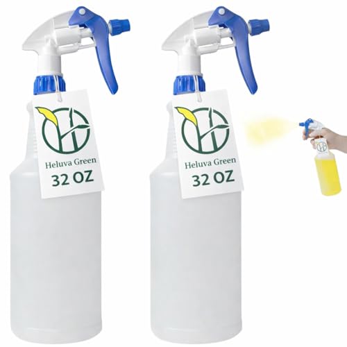 Heavy Duty 32oz Plastic Spray Bottles for Cleaning - Large
