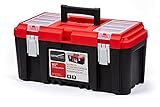 Gator Clamps 16-inch Sturdy Toolbox - 3 Compartments, Removable Tool Tray - Strong Lid, Easy Grip Ha
