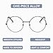 SOHUPAC Classic Round Glasses Retro Circle Eyeglasses Clear Lens Metal Frame Accessories Non-Prescription For Men Women (Black)