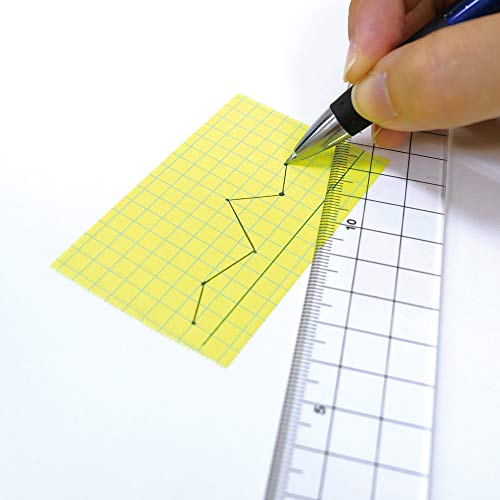 Image of Yamato Memoc Roll Tape, Self-Stick Memo Paper Tape, with Tape Dispenser, 50mm x 10m, 5mm Squared, Yellow, 1 ea. (NRK-50CH-LH)