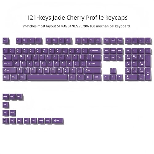 Image of dagaladoo Purple Keyboard keycaps,Double Shot PBT keycaps Jade