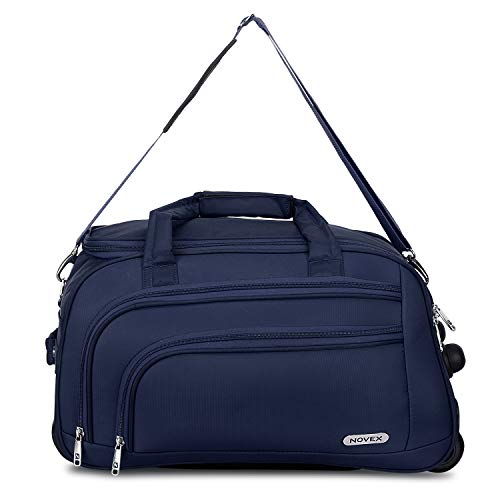NOVEX Solo Duffle Travel Trolley Bag with Wheels Blue, 22 Cm