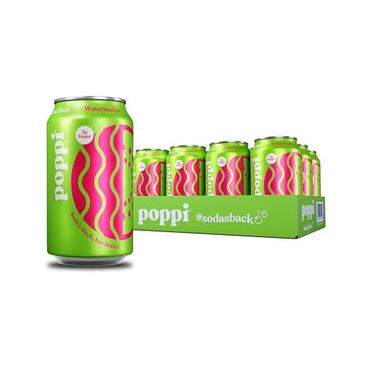 POPPI Sparkling Prebiotic Watermelon Soda w/ Gut Health & Immunity Benefits, Beverages made with Apple Cider Vinegar, Seltzer Water & Fruit Juice, Low Calorie & Low Sugar Drinks, 12oz (12 Pack) (Packaging May Vary)