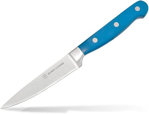 Cuchillo de pelar de 3.5 pulgadas, acero inoxidable esencial de alto carbono, afilado para afeitar, cuchillo de cocina pequeño multiusos, mango