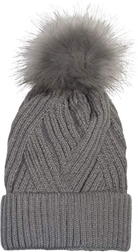 styleBREAKER Calda Cuffia a PON PON in Maglia fine con Motivo Intrecciato PON  PON in Pelliccia Sintetica Unisex 04024100 Cuffia Invernale Imbottita in  Maglia lencicol Cappelli e cappellini Abbigliamento