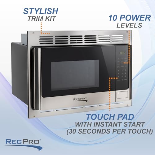 Recpro RPM-1 Rv Microwave With Trim Kit thumb #4