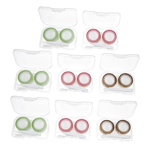PERSELOSO 8 Piezas Estuche de Lentes de Contacto para Práctico y Portátil Accesorios para Hogar y Caja de Almacenamiento de Lentillas para