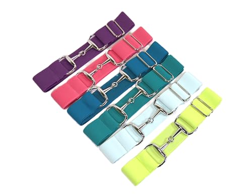 Kids 1.5 inch Elastic Equestrian Belt, Horse Riding Belt with Silver Buckle, Belt for Riding Breeches Girls (Lime Green), Adjustable3