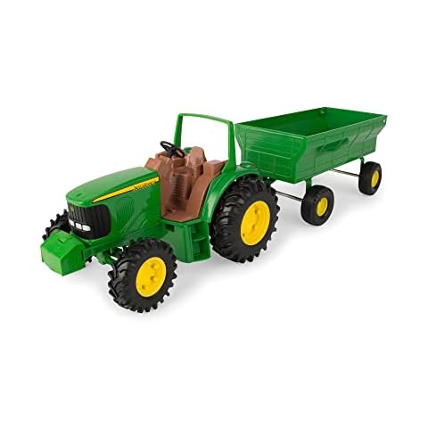 TOMY John Deere Kids Tractor Toy with Flarebox Wagon Set Cover