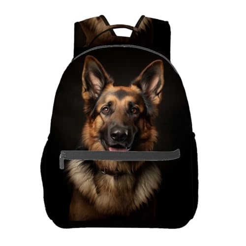 German Shepherd Backpack Travel Backpacks Laptop Rucksack,School Bookbag for Women Kids Boys Girls,Animal Dog Back Pack Accessories Bags,Ideal Gifts for Work, Outdoor Adventures