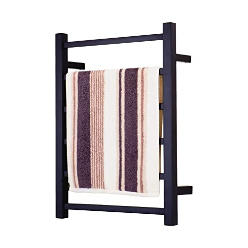 CLRAWSHB Toallero eléctrico, 6 Barras Toallero de baño Radiador Montado en la Pared 23.62 '' × 17.71 '', Calentador de Toallas de Acero Inoxidable 304, 45 vatios