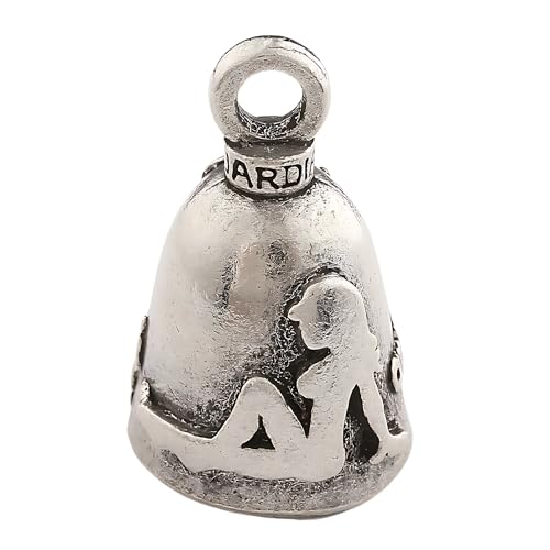 Image of Guardian Bell Good Luck Bell w /Keyring & Black Velvet Bag | Motorcycle Bell | Lead-Free Pewter | Made in USA
