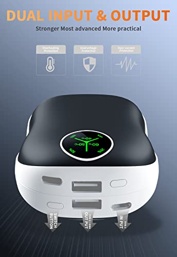 Jialexin Hand Warmers Rechargeable, 2 Pack 5000Mah Electric Portable Pocket Warmer/Power Bank, 2-In-1 Electric Hand Warmer With Digital Display, For Outdoor Sports, Camping, Warm Gifts For Women, Men #TOP4