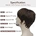 Kalyss Men's Short Straight Light Brown Hair wigs Heat Resistant Synthetic Hair Wig for Daily Life