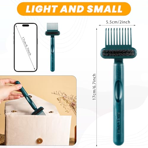 Hair Brush Cleaner 2-In-1 Hair Brush Cleaning Tool Comb Cleaner Plastic Hairbrushes Cleaner Tool for Women Home and Salon Use Cleans Hair Faster (Green) - Image 3
