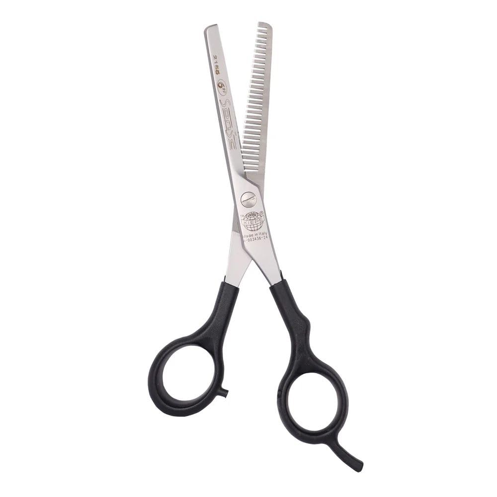 Kiepe 2155 Sonic Forbice Professionale Sfoltire 6 Pollici con 28 Denti – Forbice sfoltitrice a mezzo filo in acciaio inox impugnatura ergonomica semi-offset, Made in Italy per salone e uso domestico