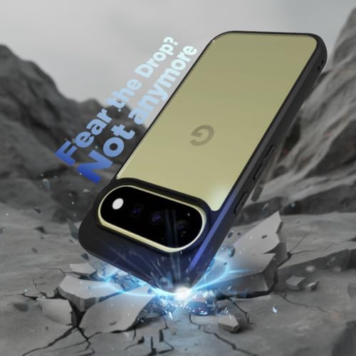 Image of RIGGEAR Shockproof Sleek Hybrid Armor Back Cover Case for Google Pixel 11 / Pixel 11 Pro (Clear PC + Black TPU Bumper)