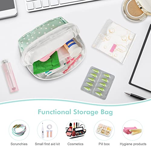 2 Pack Period Bag For Teen Aged Girls, Sanitary Napkin Storage Bag, Functional Waterproof Sanitary Pads Bags For Panty Liners, Tampons, Menstrual Cups Pouches, Sanitary Pads Organizer With Zipper #TOP5