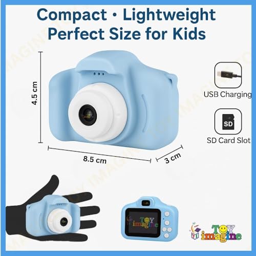 Image of Kids Digital Camera Toy - 3.0MP 1080P HD Video Camera with Games 2-Inch Screen with No Printer - Easy USB Rechargeable, Fun, Educational & Birthday Gift for Boys & Girls Age 3-12