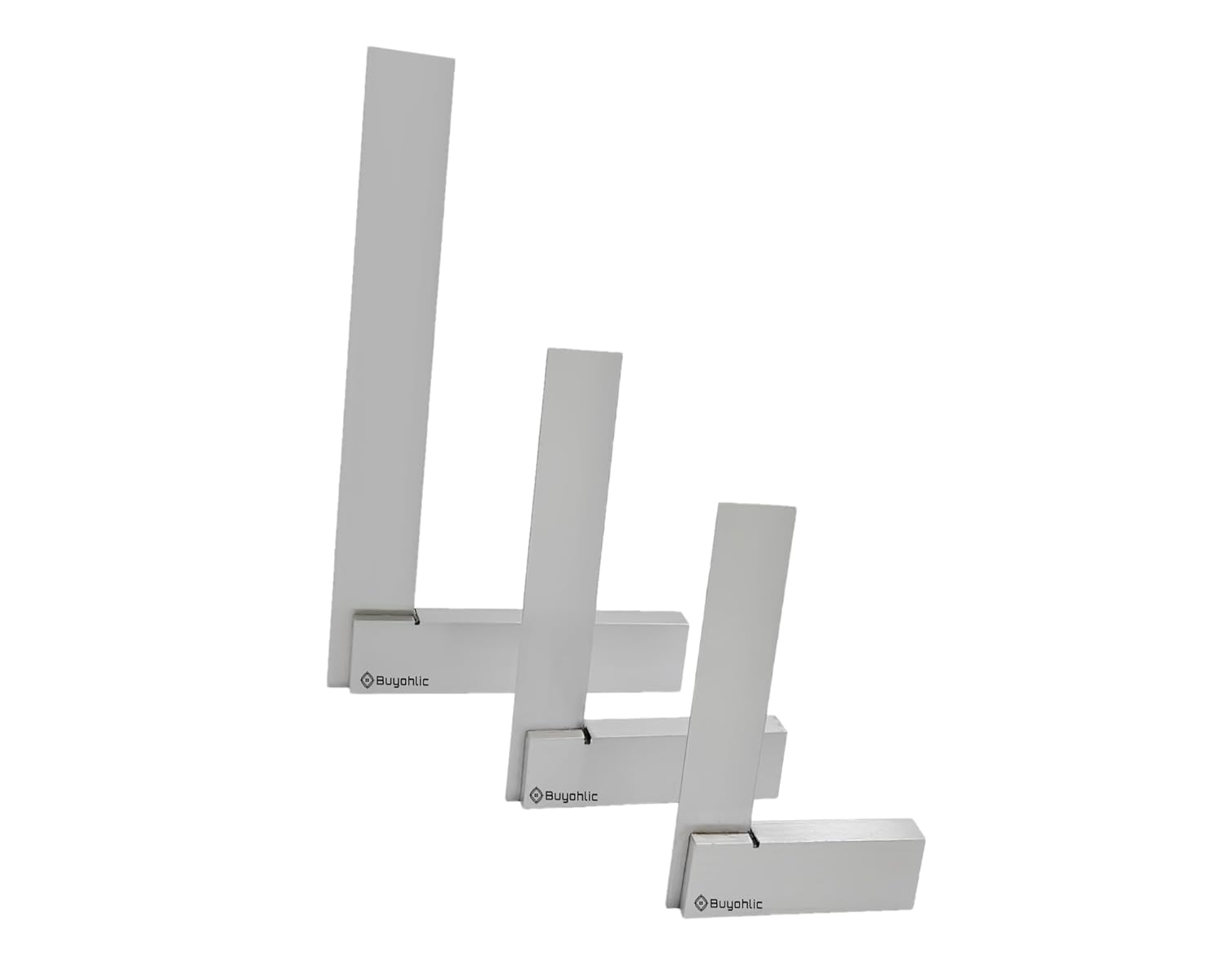 Buyohlic Machinist Try Square DIY General Woodworking clamp Workshop Machine Tools (Set of 3 Size 3'', 4'' & 6'')