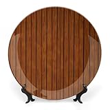 Cadeau idéal : les assiettes à dîner en porcelaine à motif bois marron peuvent être utilisées comme un beau cadeau pour vos proches, vos amis et votre famille pour des occasions spéciales ou des vacances telles que la Saint-Valentin, la fête des mères, la fête des pères, Halloween et Noël. Ils seront heureux de recevoir les assiettes décoratives en bois marron à suspendre au mur