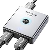 Resolución 8K Ultra HD: El divisor HDMI SOOMFON 2 en 1 soporta resoluciones de 8K a 60Hz, 4K a 120Hz, 1080P a 240Hz, HDCP2.3, HDR, CEC, con altas velocidades de transferencia de hasta 48Gbps y compatible con todos los estándares HDMI anteriores. Sin retraso, sin flash o resolución de caída. Asegúrate de que tu dispositivo fuente, cable y monitor admitan la resolución y la frecuencia de actualización que necesitas para la salida