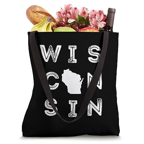 Bolso Tote Vintage Retro Wisconsin Home State miniatura 4