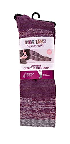 Image of Women's Stripe Over the Knee Sock Size 6-11 (PlmGry)