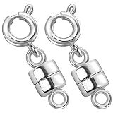Magnetic Necklace Clasps and Closures,Gold and Silver Plated Jewelry Clasps Converters for Bracelet