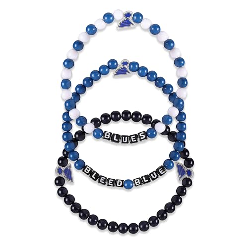 FOCO St Louis Blues NHL 3 Pack Beaded Friendship Bracelet