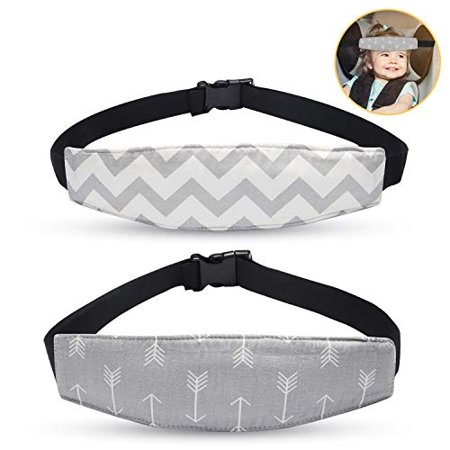 Image of Baby Carseat Head Support,Car seat Straps Pillow Support Ban,Stroller Neck Relief Strap Headrest,Slumber Sling Sleep Positioner for Toddler Infants Child Children Kids(Gery)