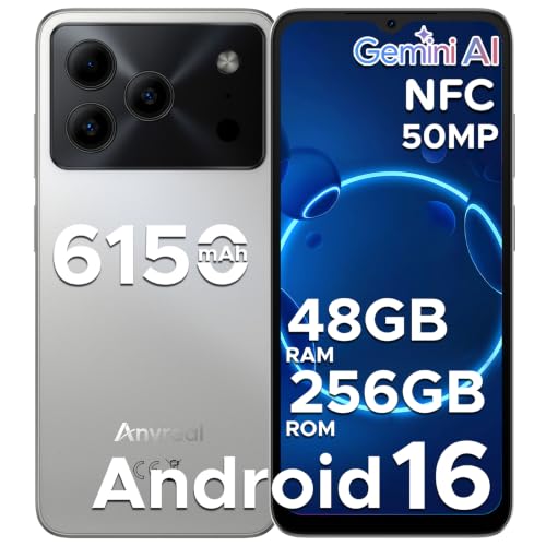 �y�ŐV Android 16 �X�}�z SIM�t���[�z ANYREAL NOTE56PLUS 6.56�C���` �X�}�[�g�t�H�� 48GB RAM 256GB ROM 90Hz��� 6150mAh ��e�ʃo�b�e���[ 5000����f 8�R�A AI�@�\ 4G LTE