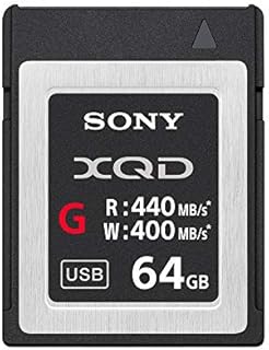 Sony 64GB XQD Flash Memory Card - High Speed G Series ( Read 440MB/s and Write 400MB/s) - QDG64E, Black, Silver