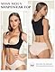 MISS MOLY Shapewear Damen Brust Binder Schlanker Shaper Figurformende Shapewear Top Elastische Kompression Körperhaltung Buckel Korrektor Body Shaper Weste (Schwarz,L)
