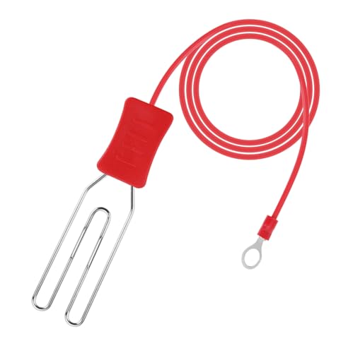 "Heart" Lead Electric Fence Energiser Live for Horses Solar Electric Fence Lead Wire Connectors Not Easy to Break Long Lasting for Enhancing The Security of Courtyards Gardens 125cm Red