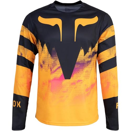Fox MTB Ranger Kairos Men's Long-Sleeved Jersey, Tangerine, L
