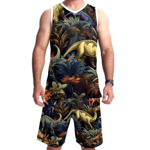 Combinaison de basket-ball uniforme d'équipe monde dinosaure taille 5XL