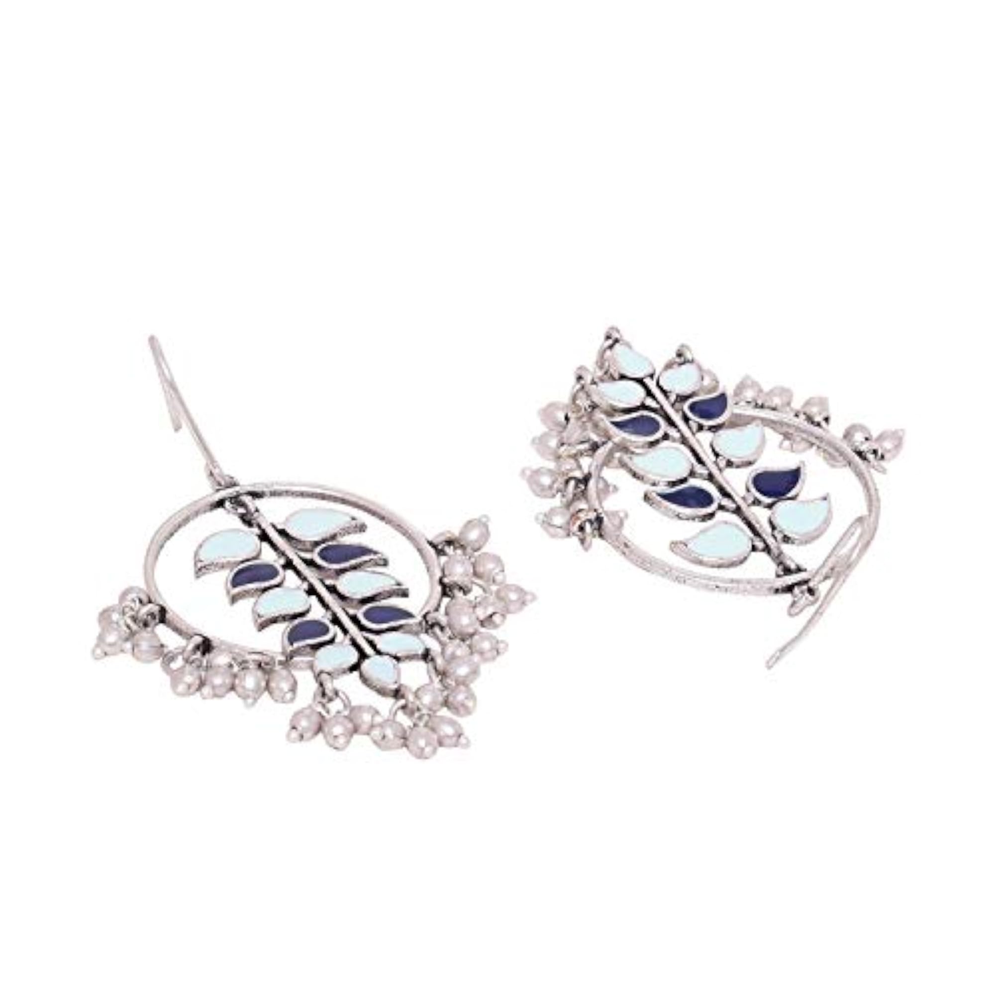 Brass Hoop Style Dangler Earrings with Beads