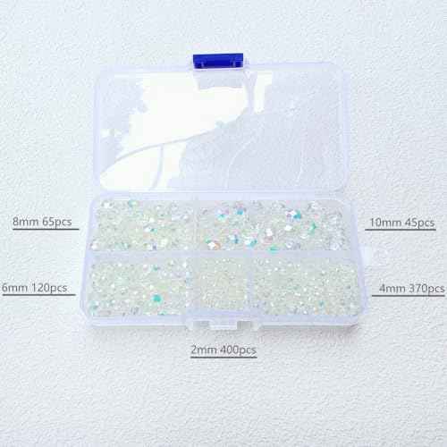 Image of Pink with Green Rondelle Glass Beads for Jewelry Making, Faceted Briolette Crytal Spacer Beads for Bracelet Necklace Earring (2mm 4mm 6mm 8mm 10mm Mixed Sizes, 1000pcs)